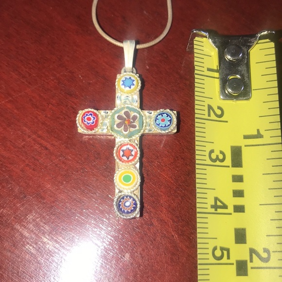 ITALIAN Sterling Silver Set Handcrafted Millefiori Artisan Glass Bought In Italy - Picture 8 of 10